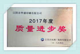 質(zhì)量進(jìn)步獎